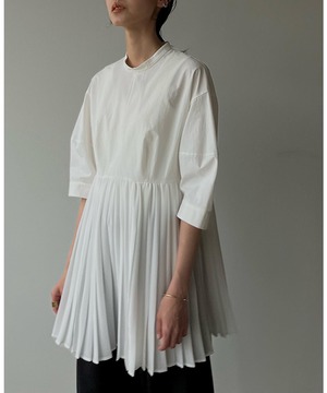 プリーツ切り替えチュニックシャツ【t-10677】