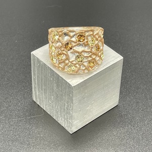 リング　メッシュシェイプLハニーゴールド