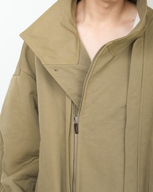 HED MAYNER "HIGH NECK ZIP UP BLOUSON 〔KHAKI〕"