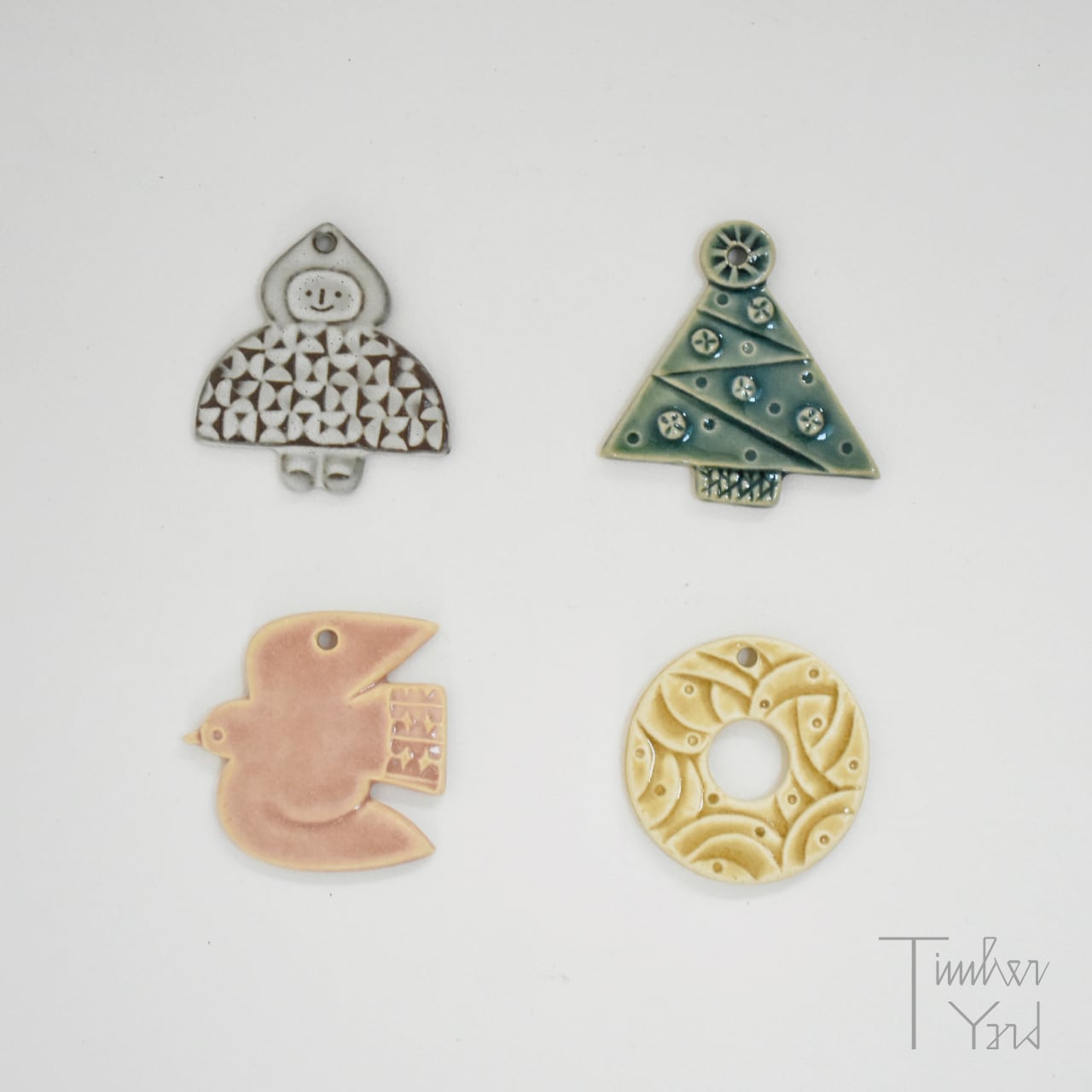 ONLINE限定】セラミック クリスマス オーナメント 4種セット / Ceramic