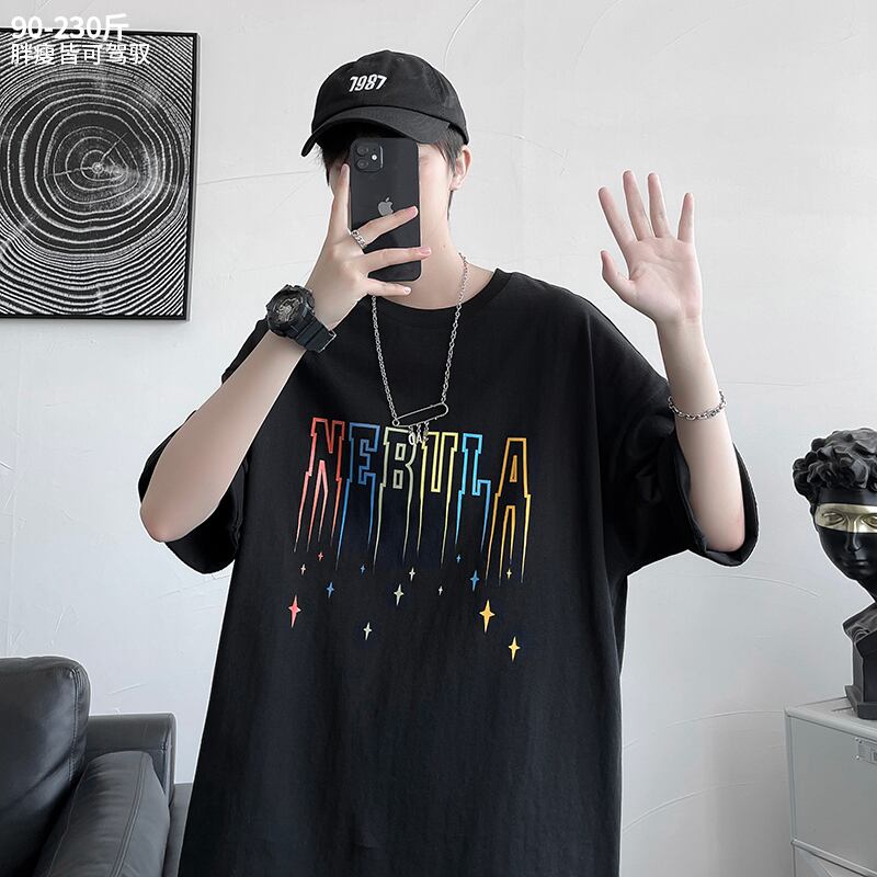 プリントTシャツ シャツ サマールーズ 大きめサイズ 夏物 ヒップホッププラスサイズ94163959432