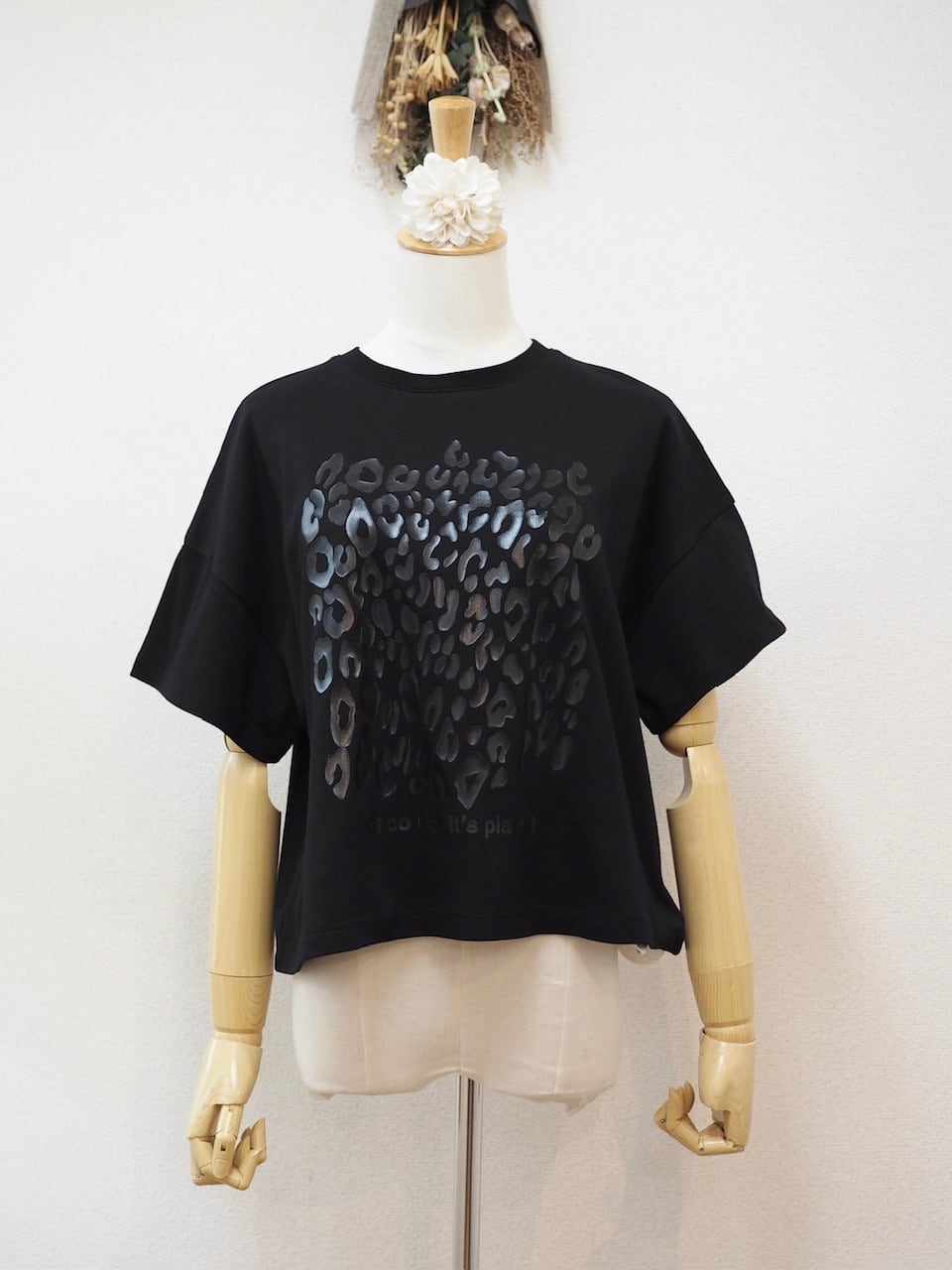 レオパードTシャツ <ブラック>