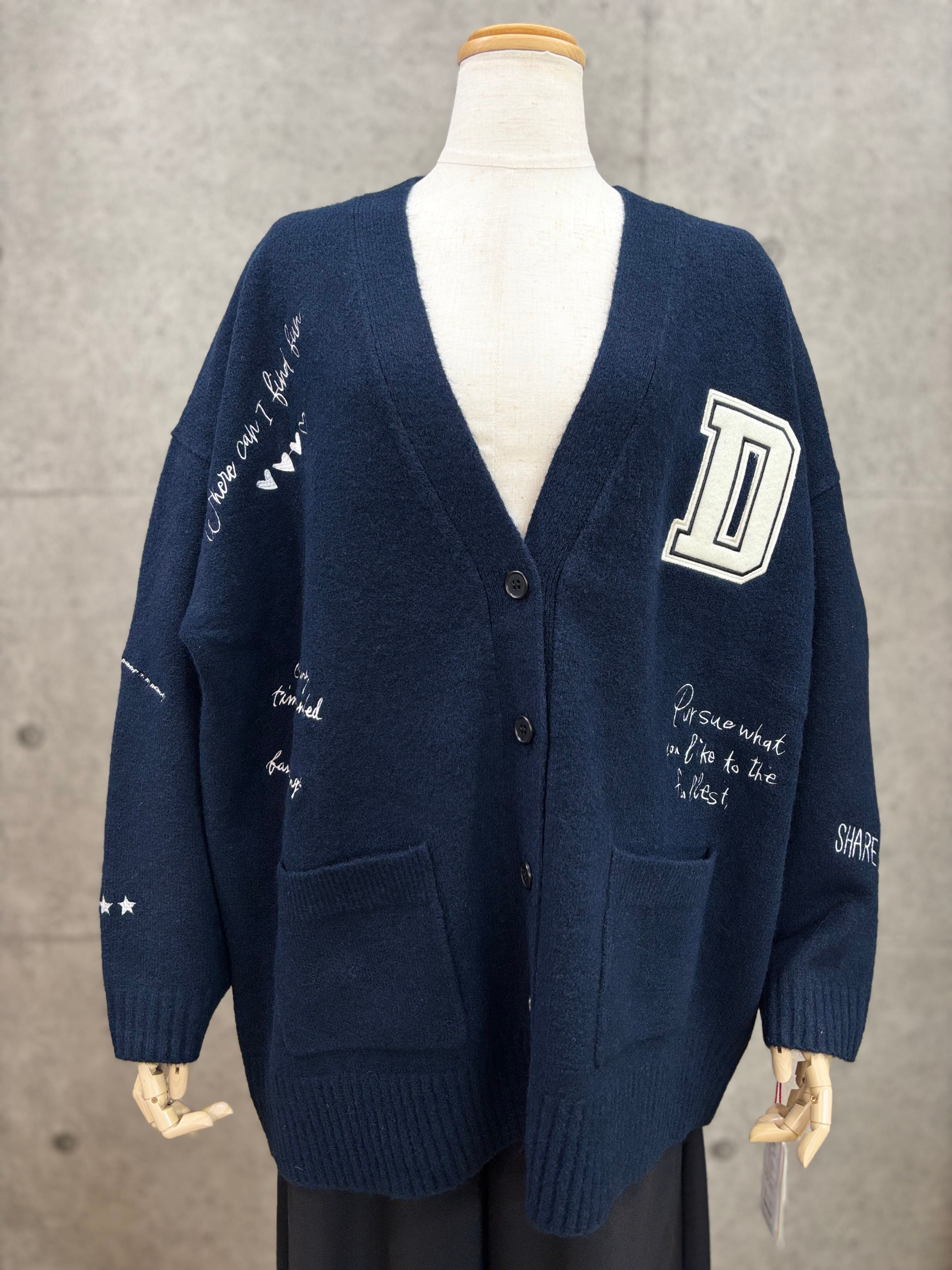 40%OFF】DigniteCollier(ディニテコリエ)刺繍KNIT CD ニット カーデ