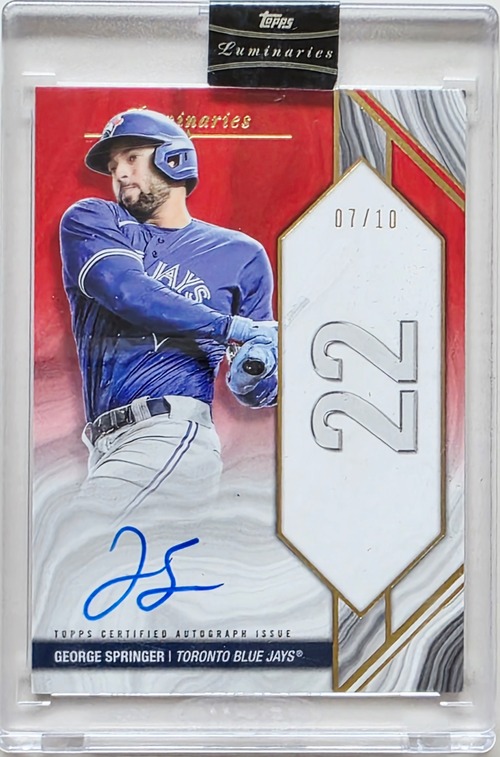 George Springer 2022 Topps Luminaries|ジョージ・スプリンガー選手の直筆サイン入り 世界限定10枚