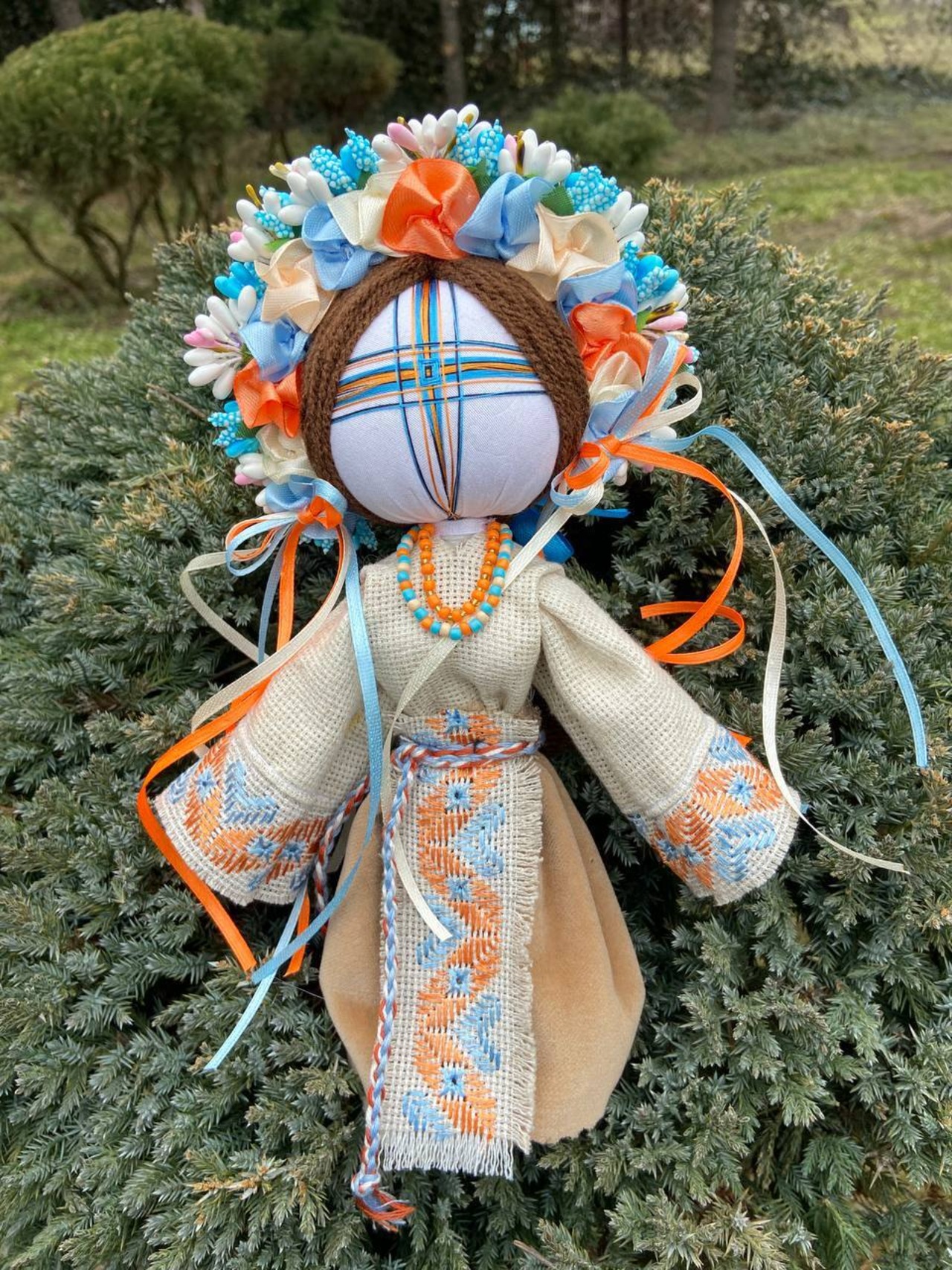 UA.Designer手作りモタンカ 25cm（ウクライナの御守り） - 2