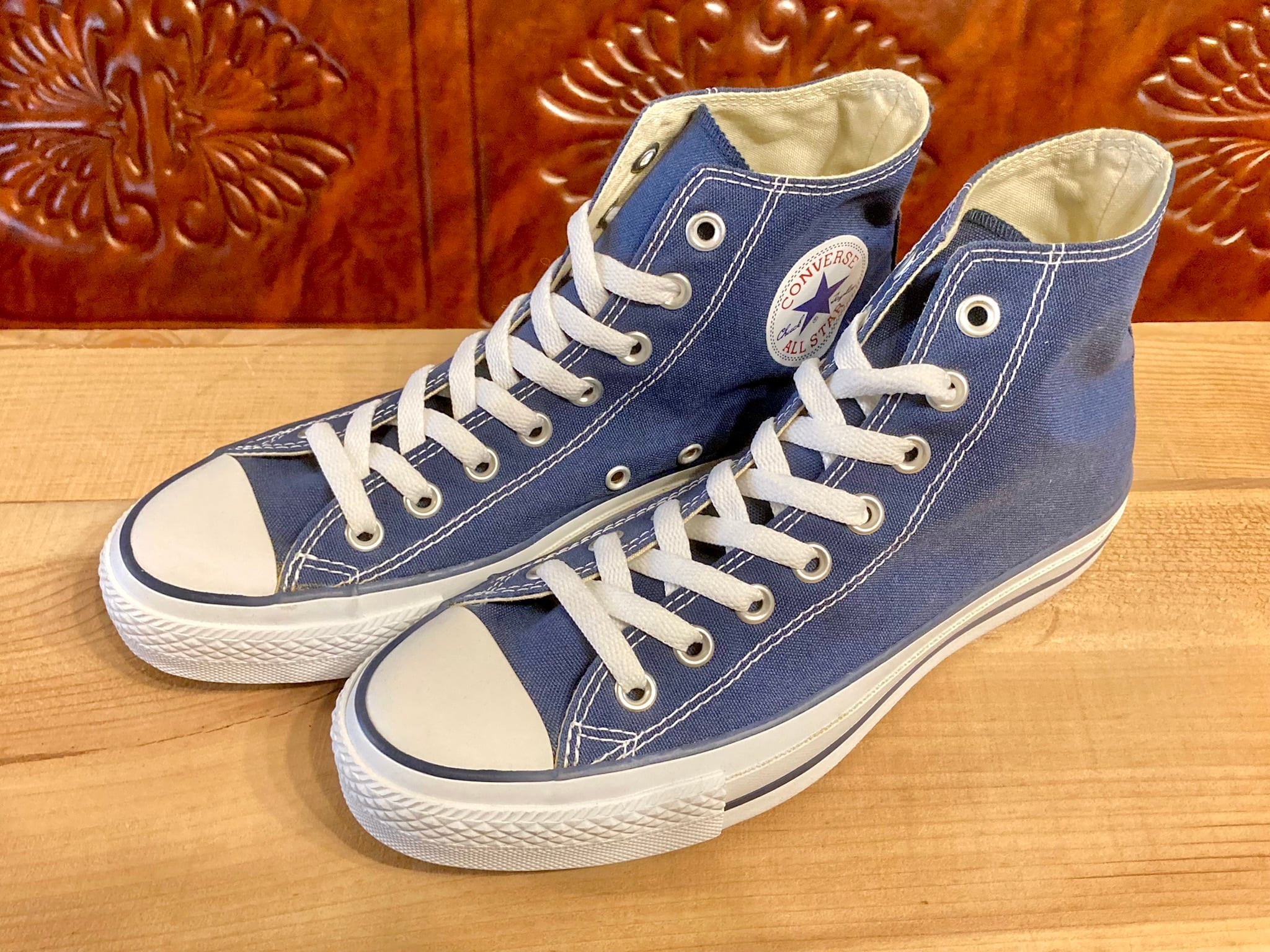 80\u0027s USA製 ビンテージ▽CONVERSE 青枠青文字 コンバース 