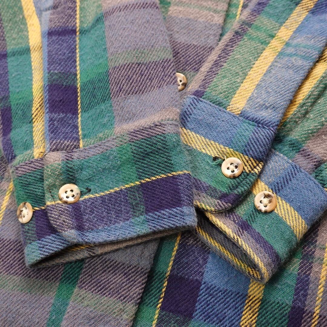 80's ST.JOHN'S BAY Heavy Flannel Shirt セントジョンズベイ ヘビネル