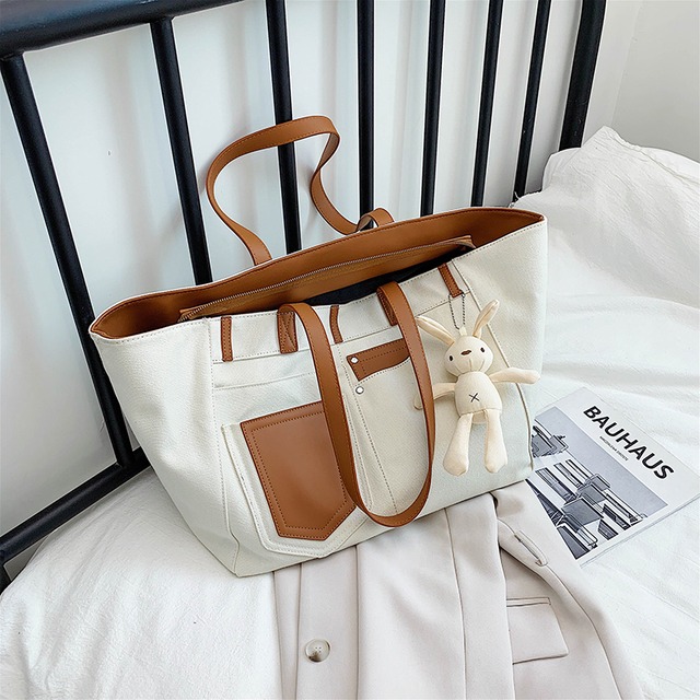 バッグレディースバッグ大容量2020ニューウェーブ夏カジュアルキャンバスショルダーバッグネットレッドファッションワイルドトートバッグ Tiancai_Wing_Bag0880617