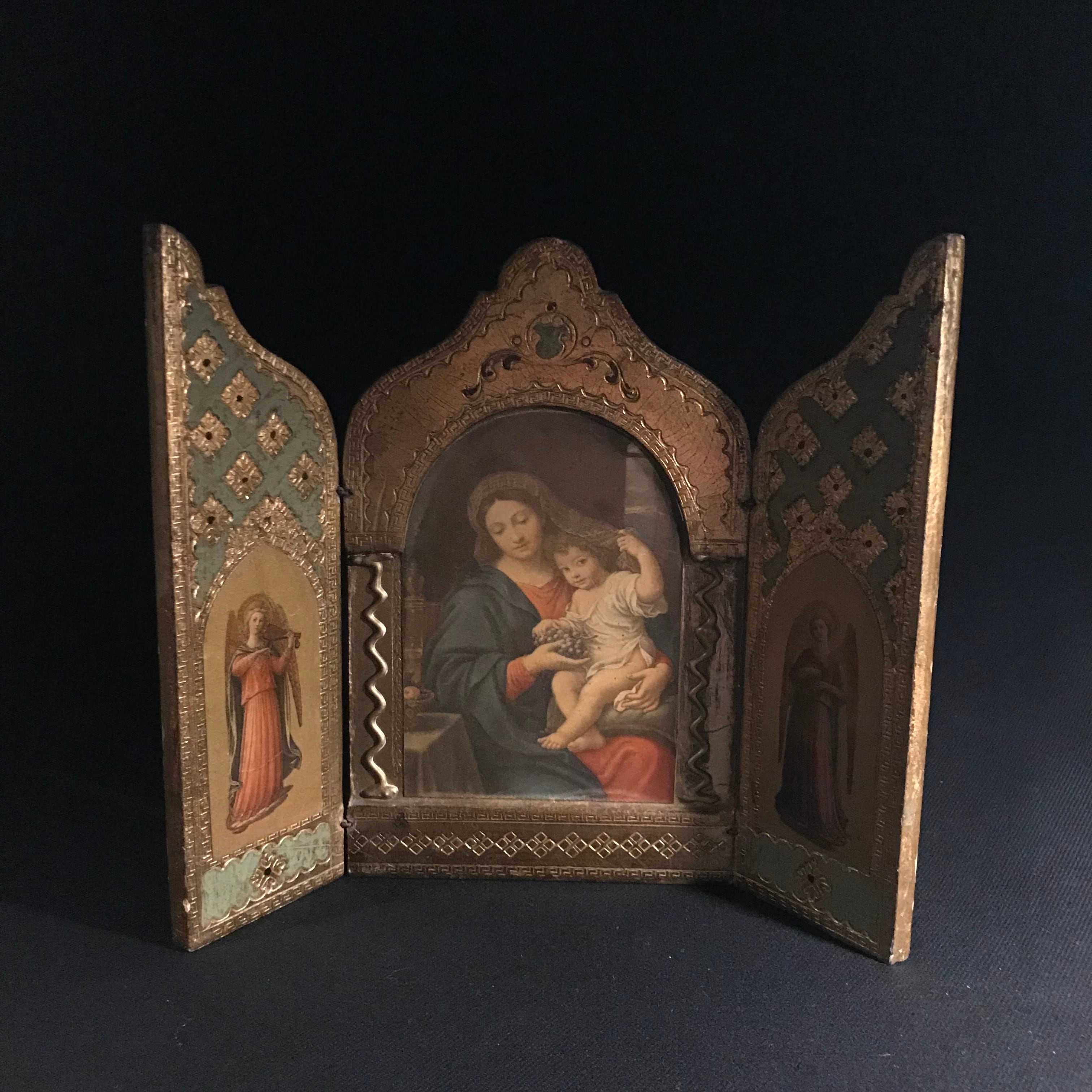 木製三連祭壇画 B | quelque jour（フランスアンティーク＆ブロカント）