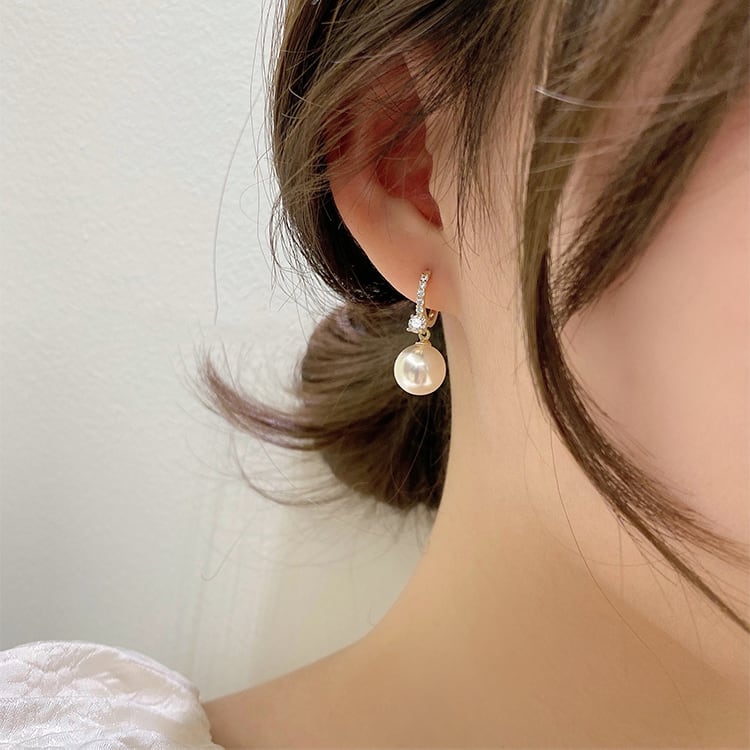 zirconia pearl bijou ring pierce ジルコニアパールビジューピアス