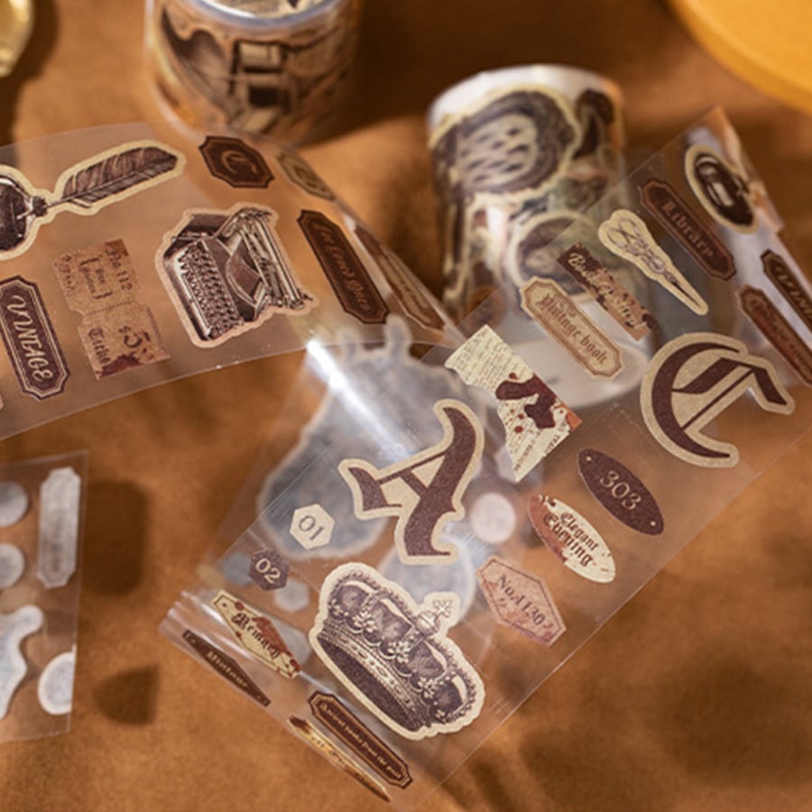 マスキングテープ カット済 ヴィンテージ アンティーク デザイン