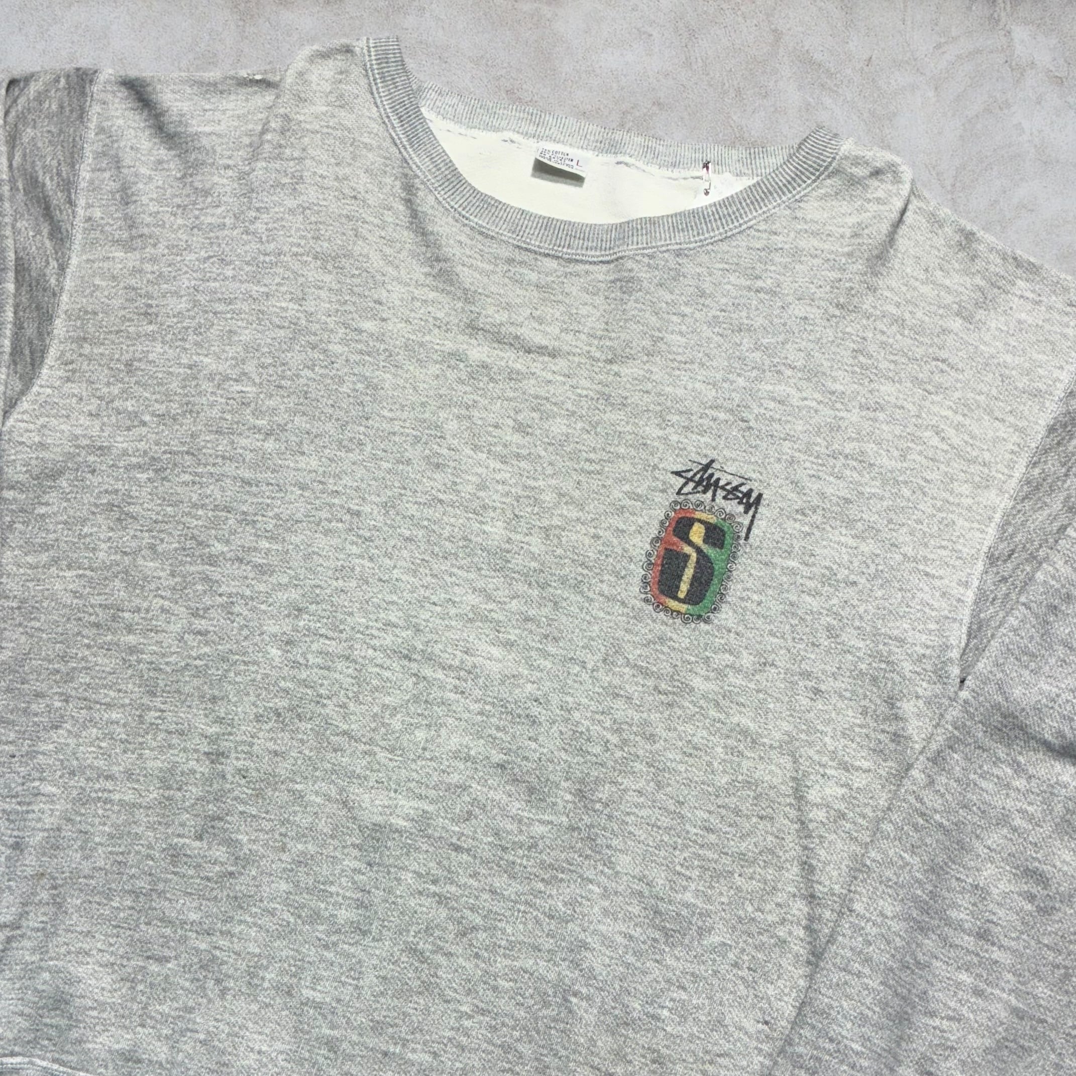 80's~90's old stussy Rasta Sweat “黒タグ” “IRIE ROOTS” 