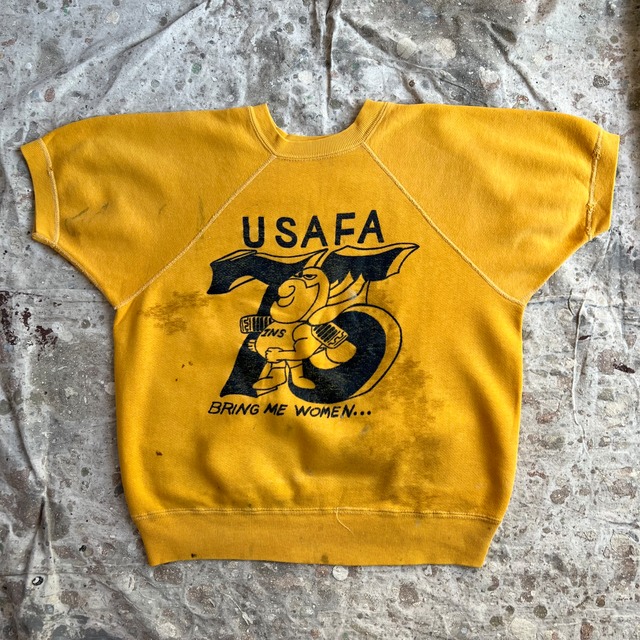 60s～ Unknown Short Sleeve Sweat Badman バドマン バドワイザー ショートスリーブスウェット USAFA