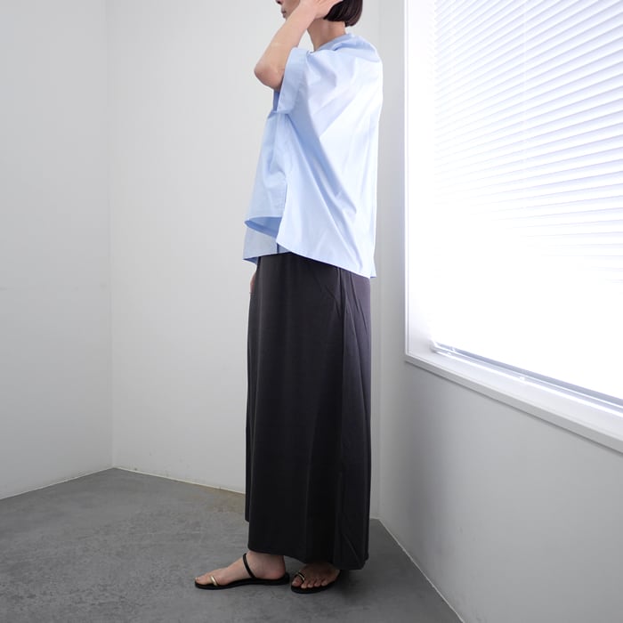 mizuiro ind（ミズイロインド） ハーフスリーブスタンドカラーワイド