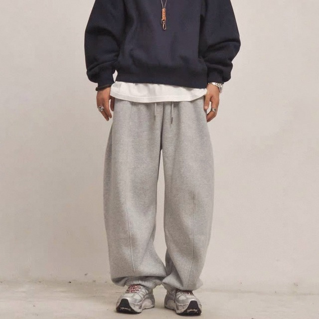 Wide silhouette sweat pants 1183