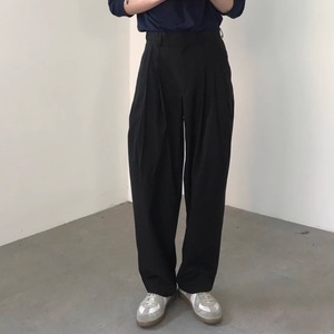 ルーズ立体プリーツモードパンツ　0780