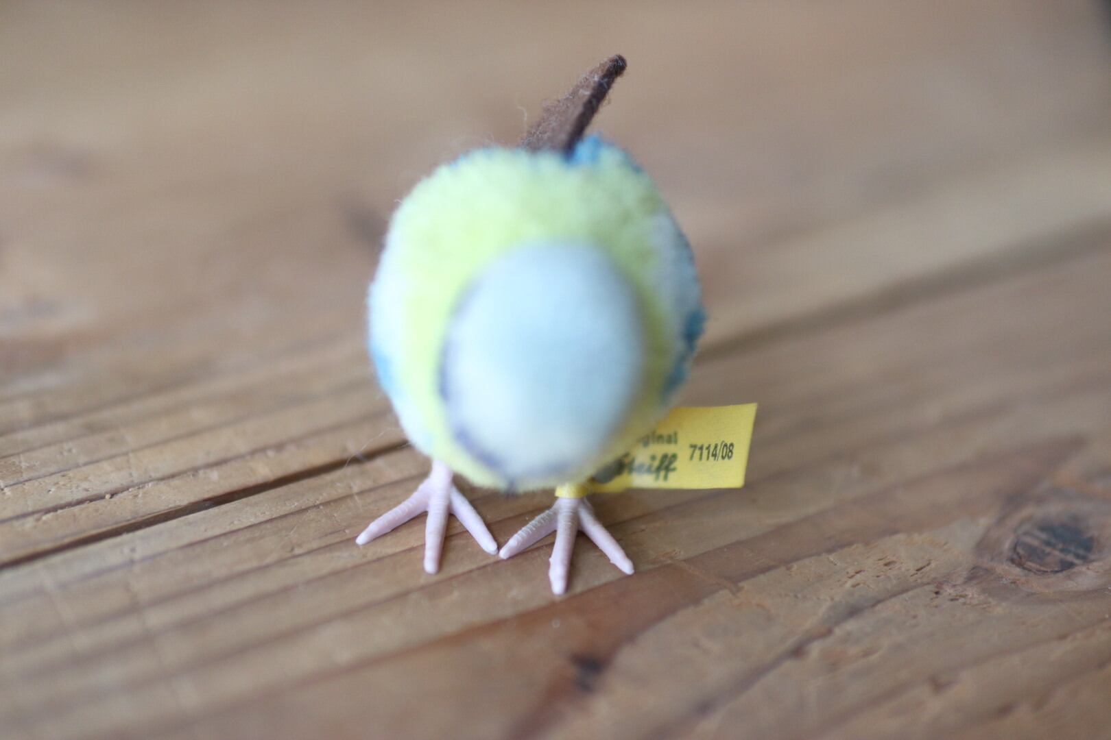 アンティーク シュタイフ ポンポンシリーズ ブルーの小鳥