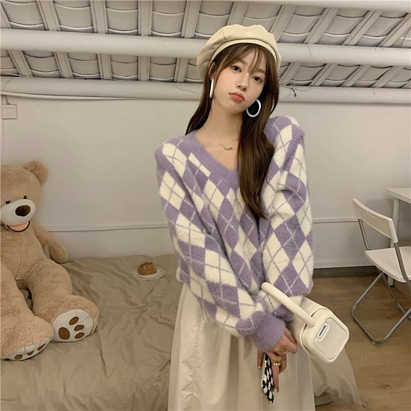 スタイルルーズカジュアルニットセーター レディース ロング ドラファッションホール27147753534