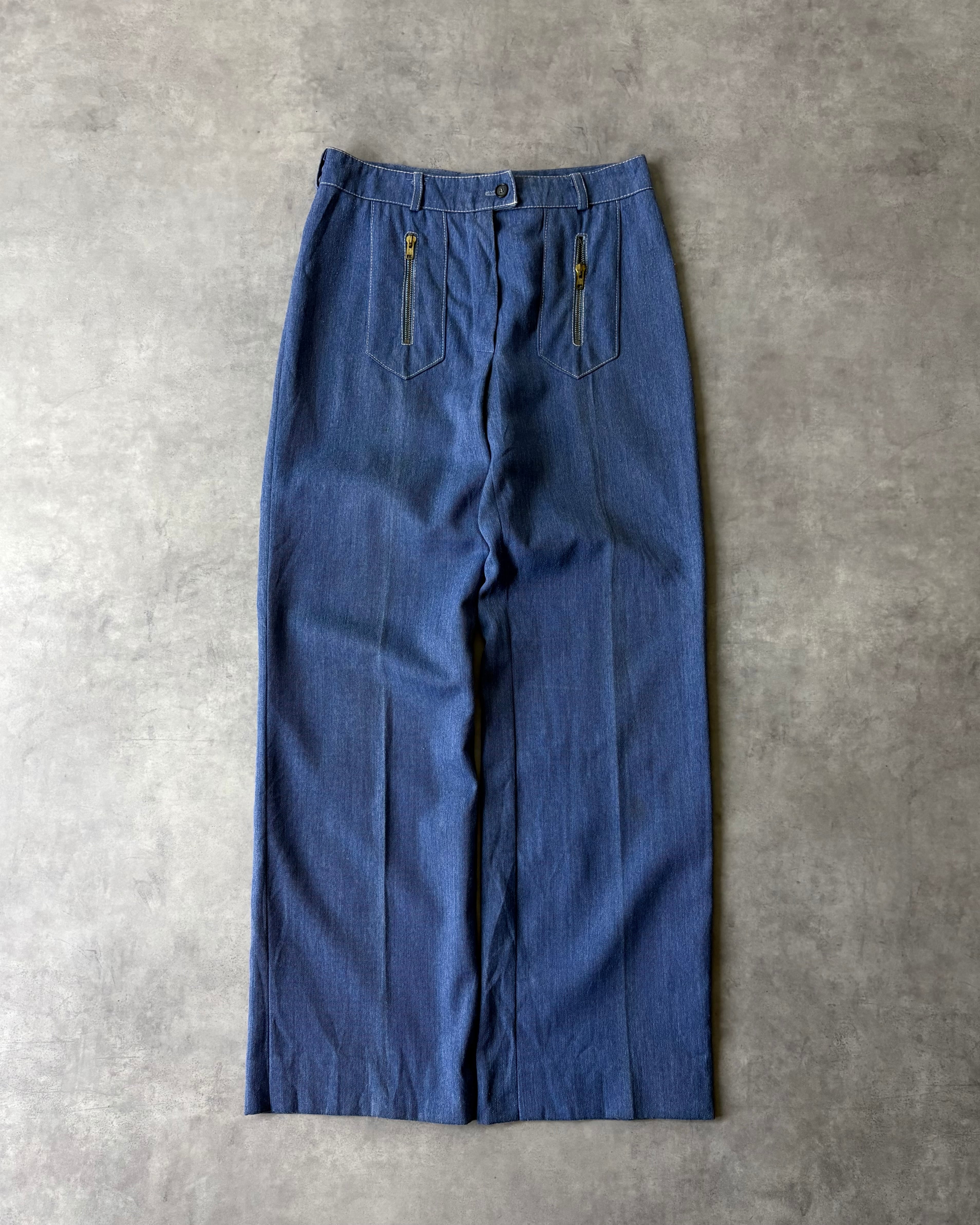 70s Unknown Zip Design Bush Pants