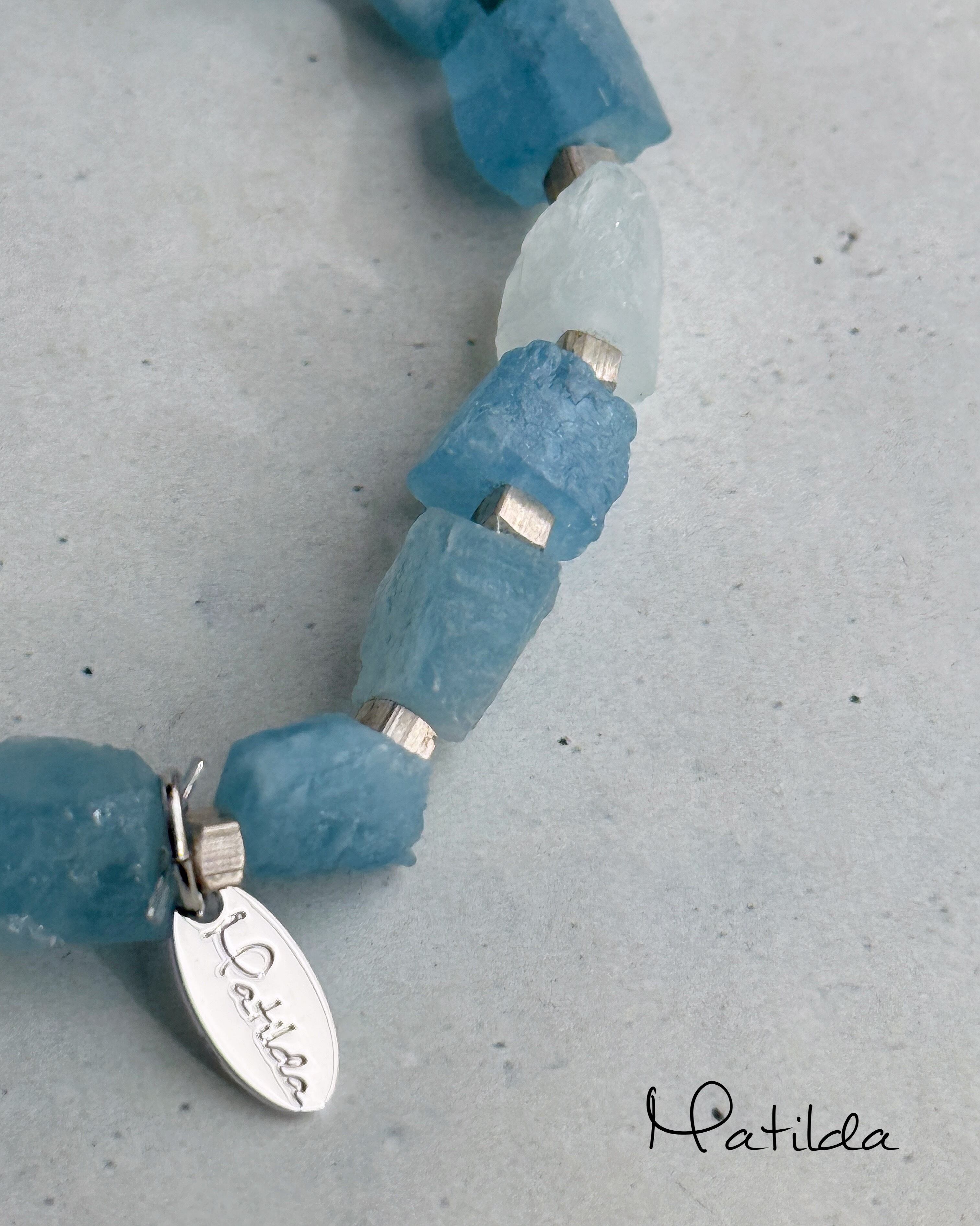 rough rock bracelet(サンタマリアアクアマリン)