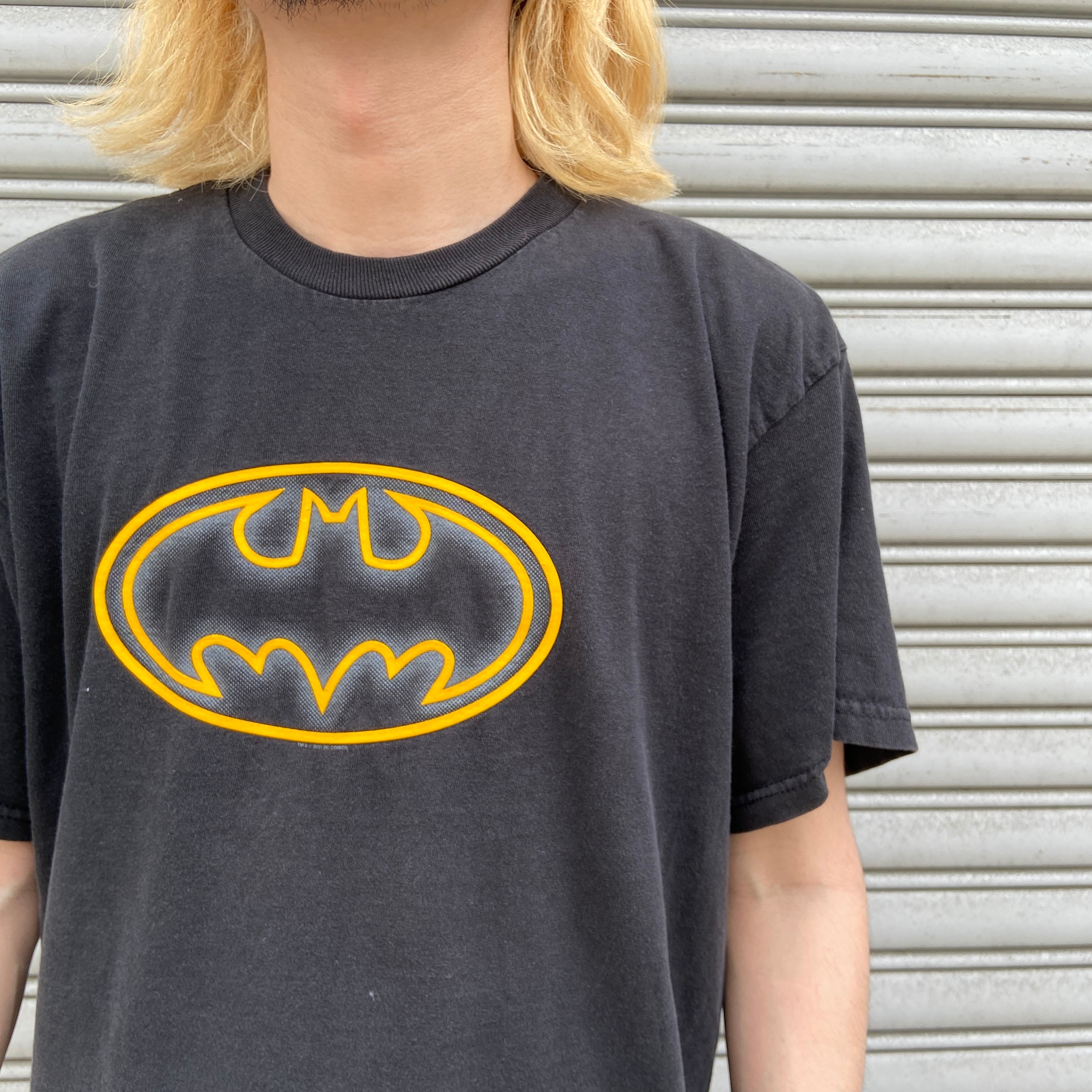 【80s】USA製 BAT MAN ロゴ プリント ムービー Tシャツ グレー