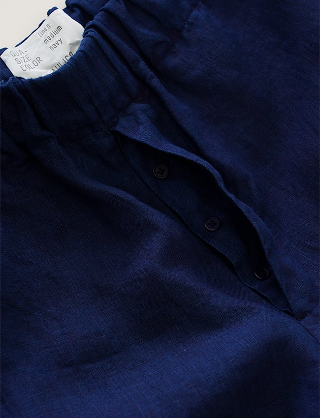 aulico : LINEN PANTS / NAVY | aulico