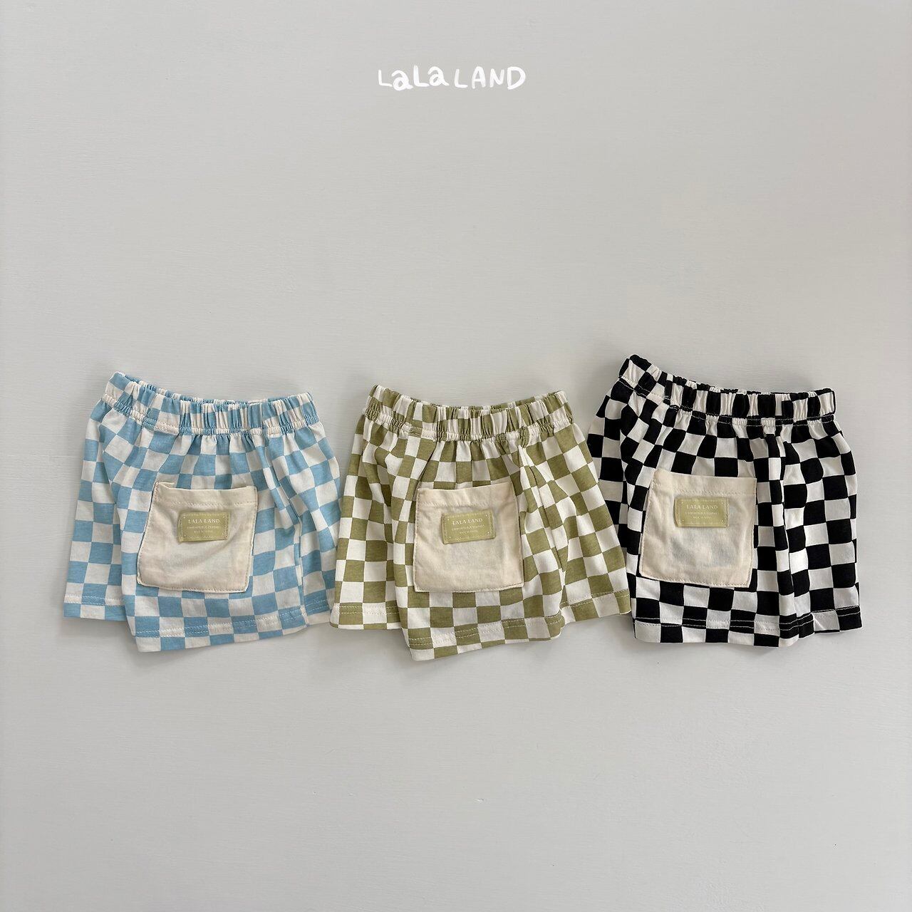 《予約》送料無料【lalaland】Checkerboard Shorts