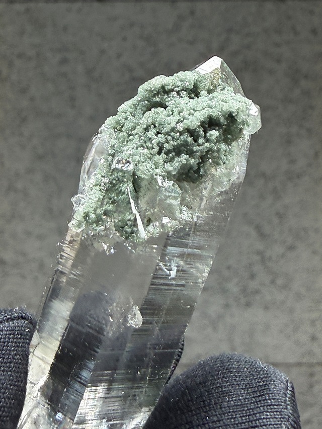 クォーツクラスター×クローライト【ML-0124】インド マニハール