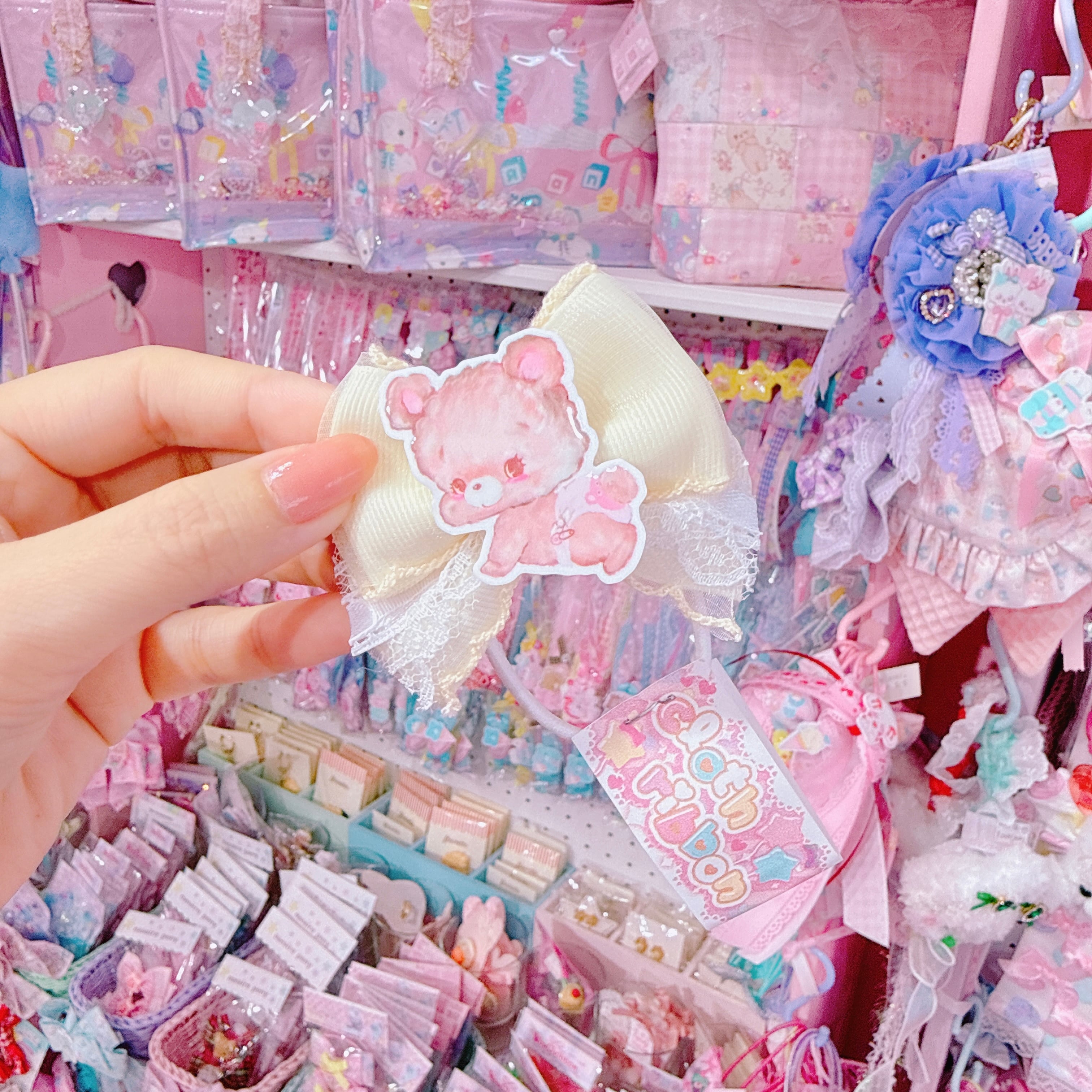 【C5】86-6パーツ付きヘアゴム