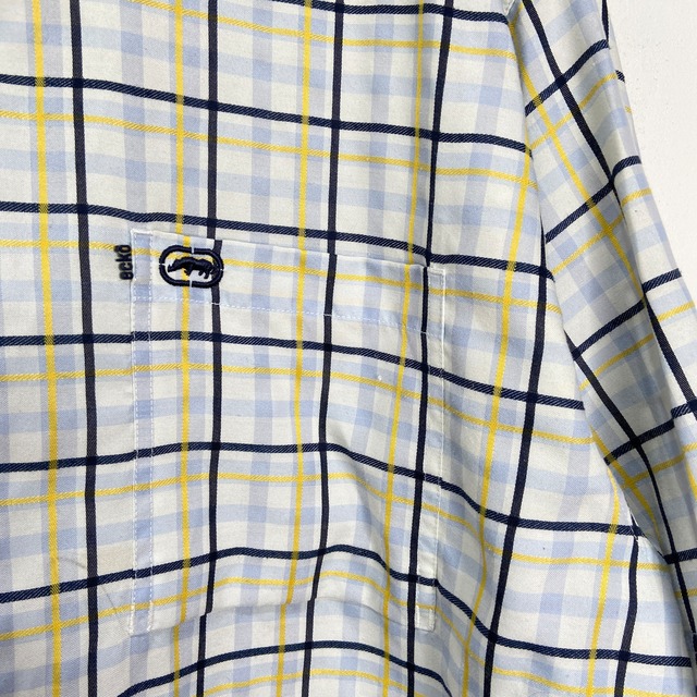 ECKO UNLTD エコーアンリミテッド　チェック柄半袖シャツ☆ビッグXL