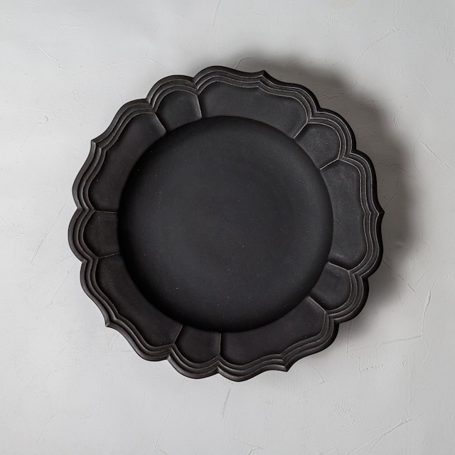 【湯浅ロベルト淳】しのぎリム皿・深型25cm（チェリー）