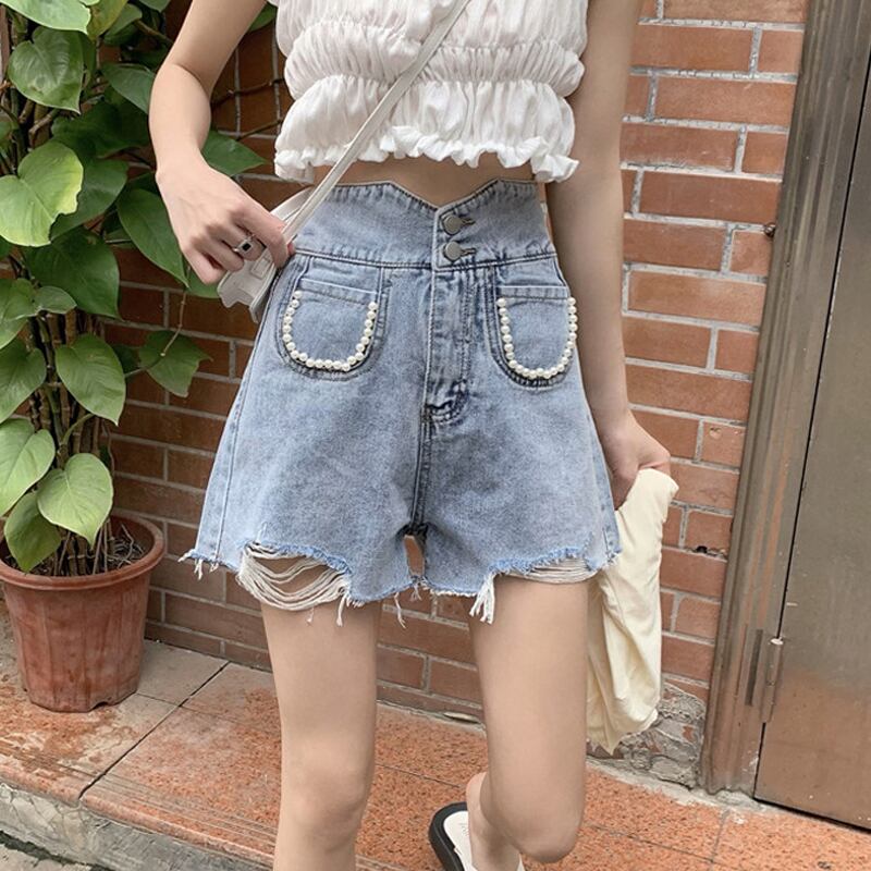 ハイウェストウェストショーツ サマー薄手ルーズAラインパンツ 大人ガーリー スウィート キュート カジュアル 夏物 ブルマー スーパーモール89441143128