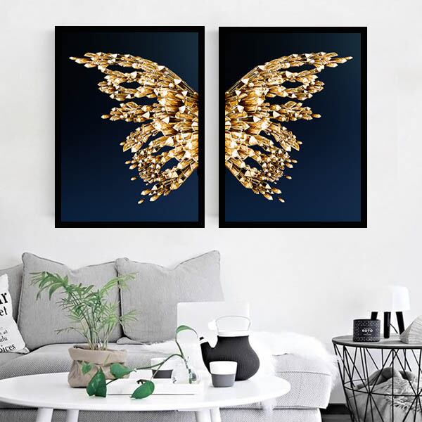 アートフレーム バタフライ 絵画 クリスタルピクチャー ゴールド