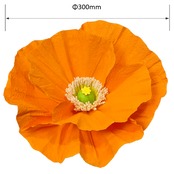 ペーパー　ジャイアントフラワー　ポピー30cm　オレンジ・レッド
