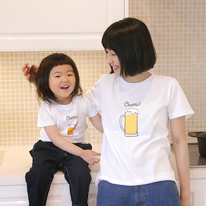 さりげない親子ペアTシャツ～Tie-shirt＜おとな用＞｜親子お揃いtシャツ