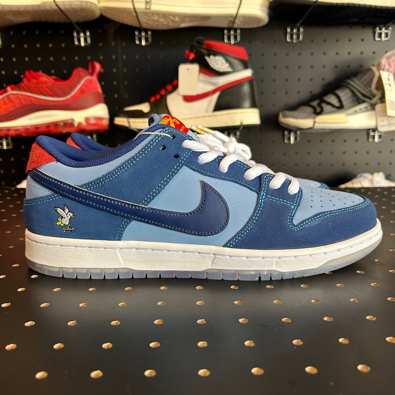 Why So Sad? × Nike SB Dunk Low "Coastal Blue/Speed Yellow-University Red" US10.5/28.5cm