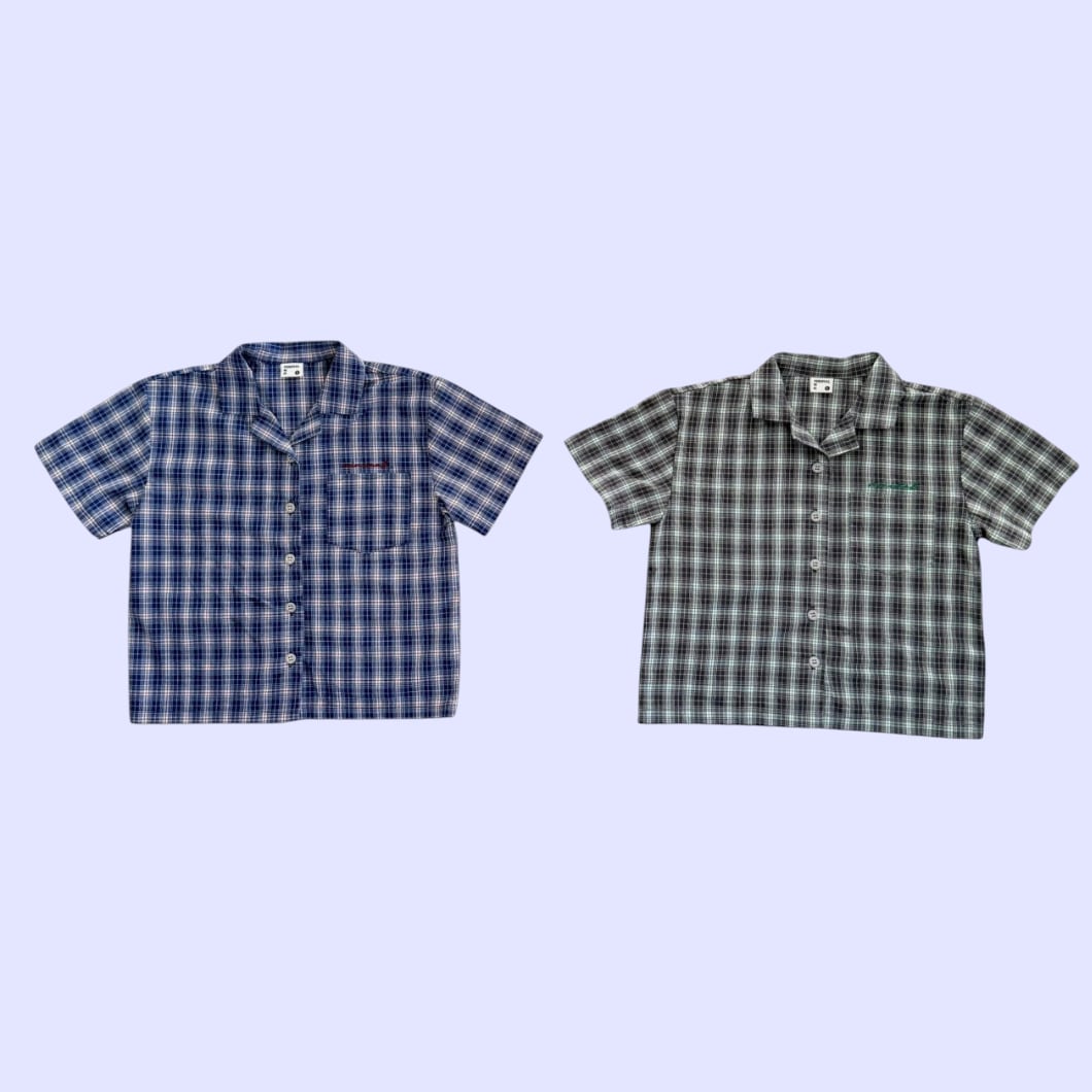 《送料無料》半袖チェックシャツ:kids【MINIMAL】※お取り寄せ