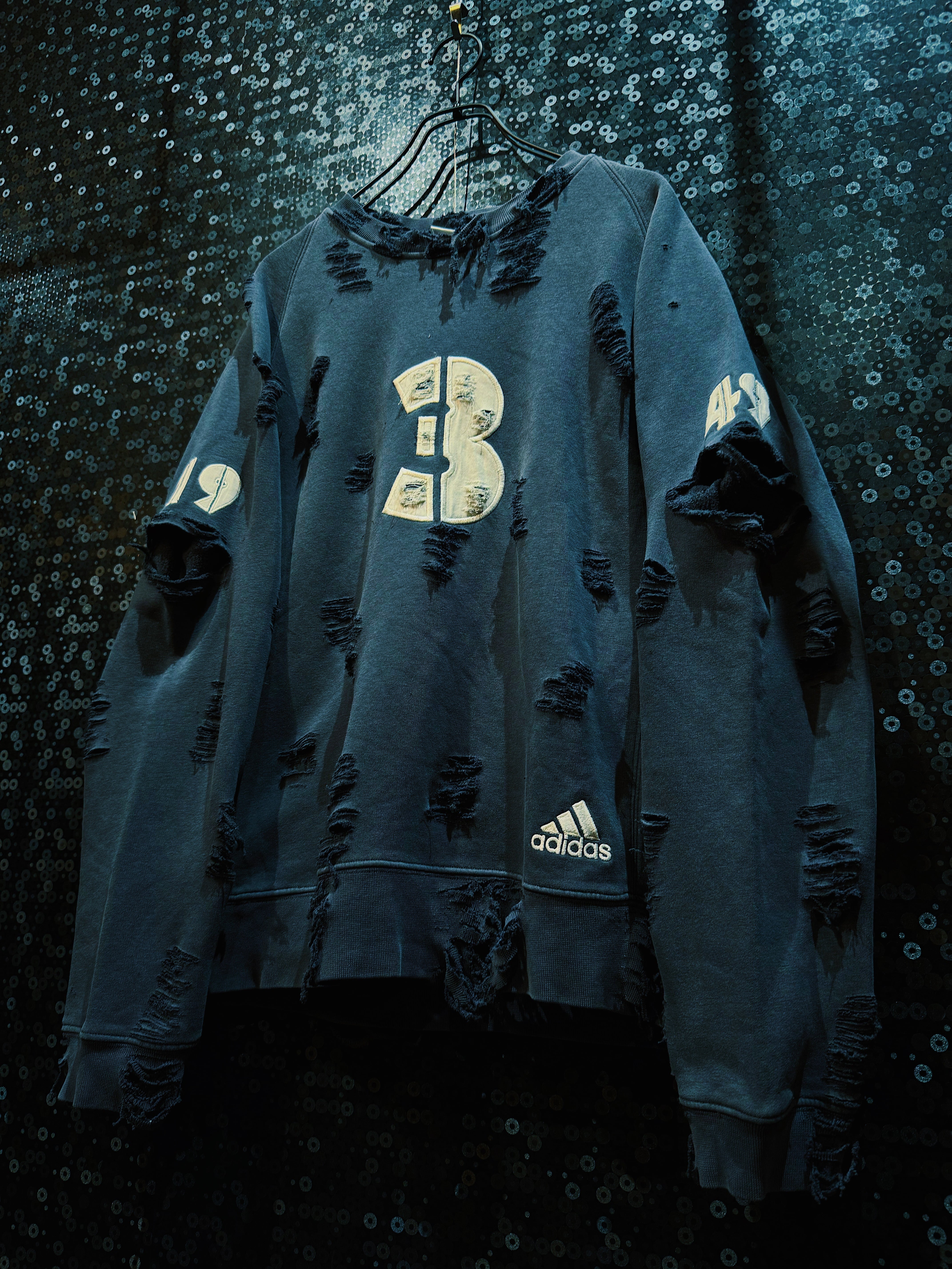 90's “デサント”adidas“退色“襤褸”フードboro sweat 90's