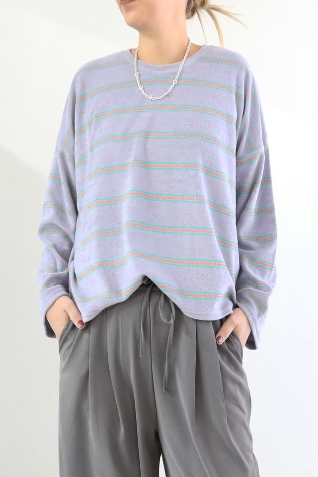 パイルボーダートップ/ PILE BORDER  TOP(25P22000K)