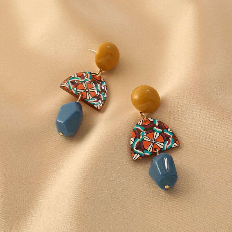 Moroccan Pattern Dangle Earrings S0235
