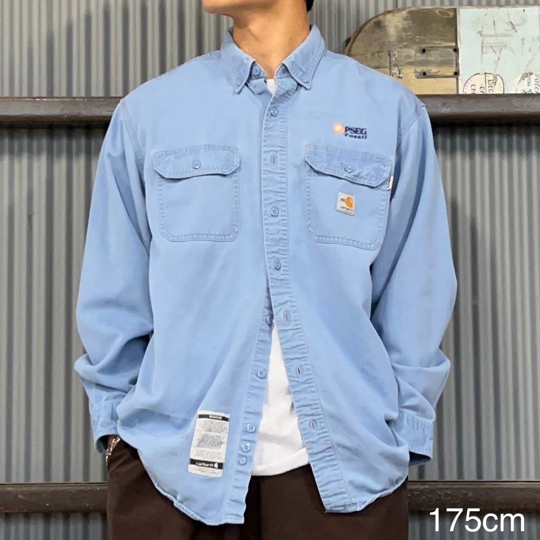 XLサイズ ハークブランド シャツ Carhartt 長袖シャツ XL 刺繍 ブランドタグ | 古着屋OLDGREEN