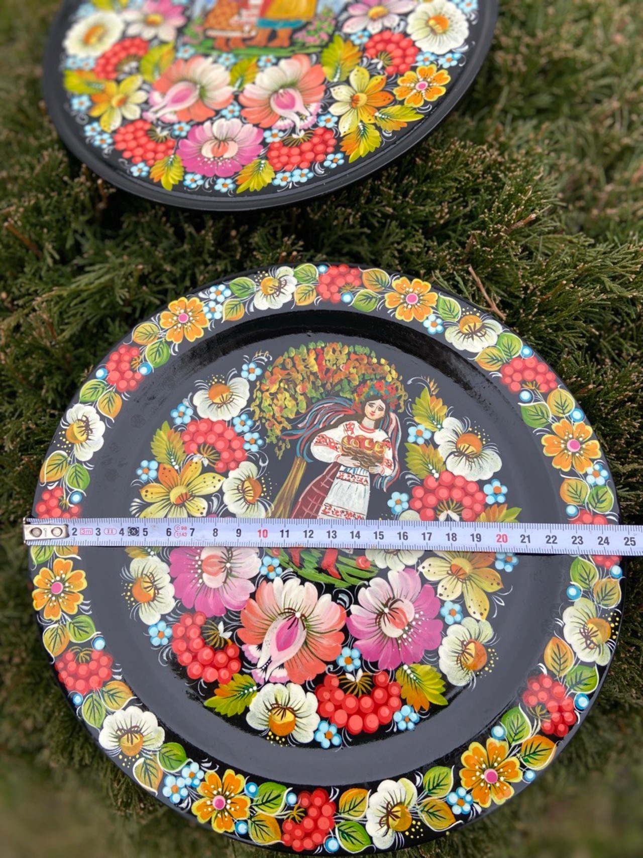 ペトリキフカ・プレート 25cm（Khomenko） - 7