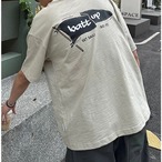 Back Print Nautical Flag Motif Box Silhouette Short Sleeve T-Shirt ◇H0737