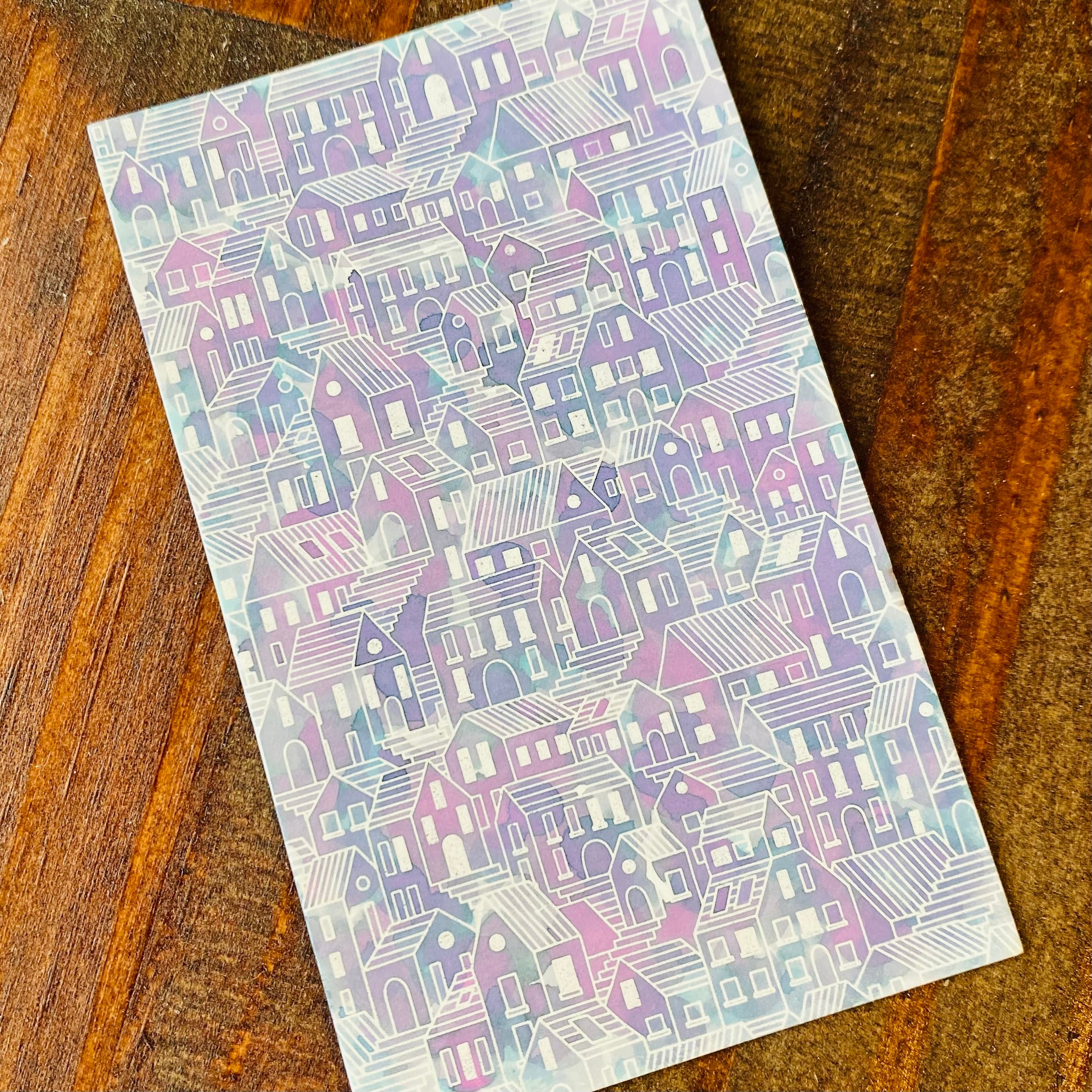 ぬり絵じゃないぬりたくり絵インクカード（家編） | ノウト通販係