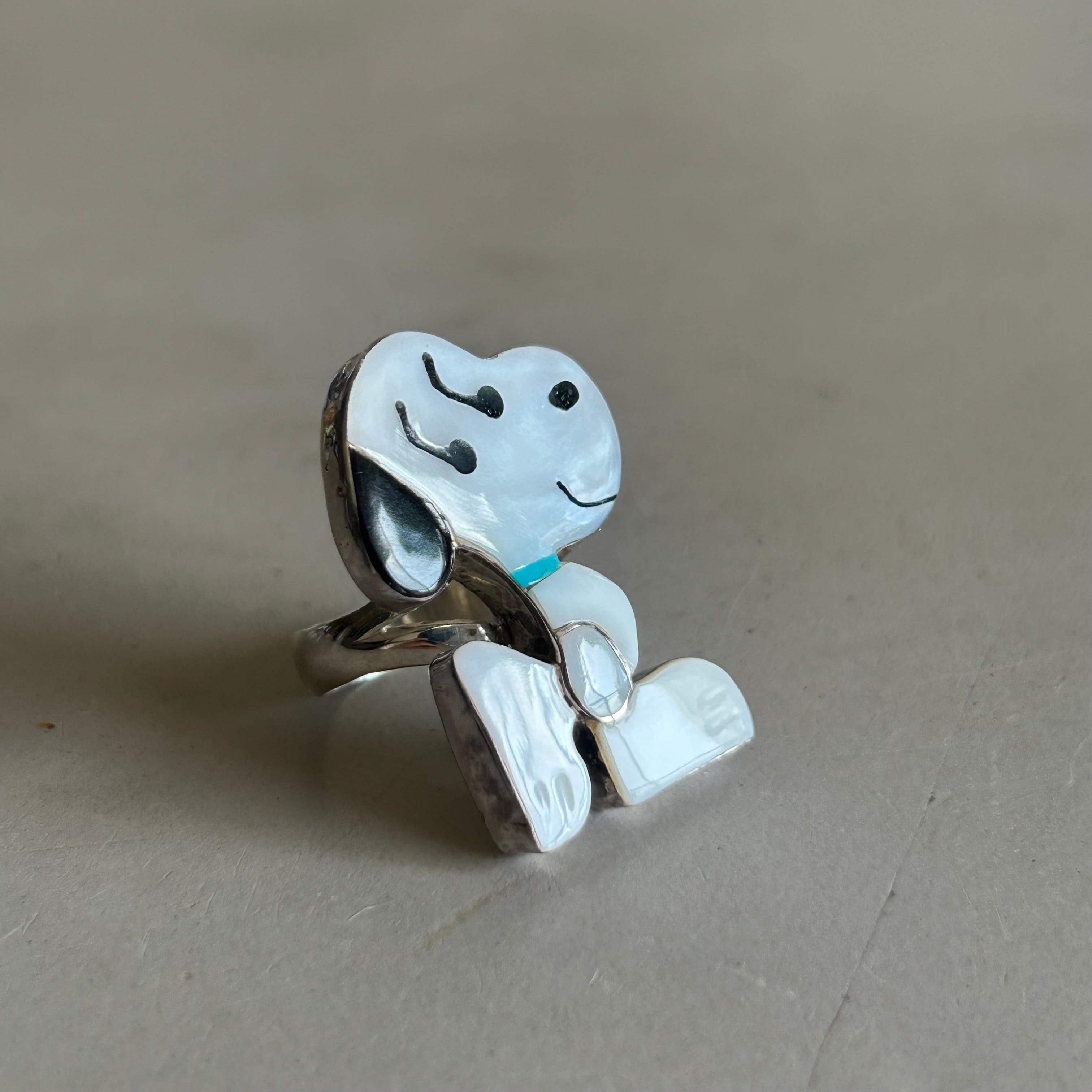 ZUNI Paula Leekity インレイキャラクターリング | Lucy vintage silver