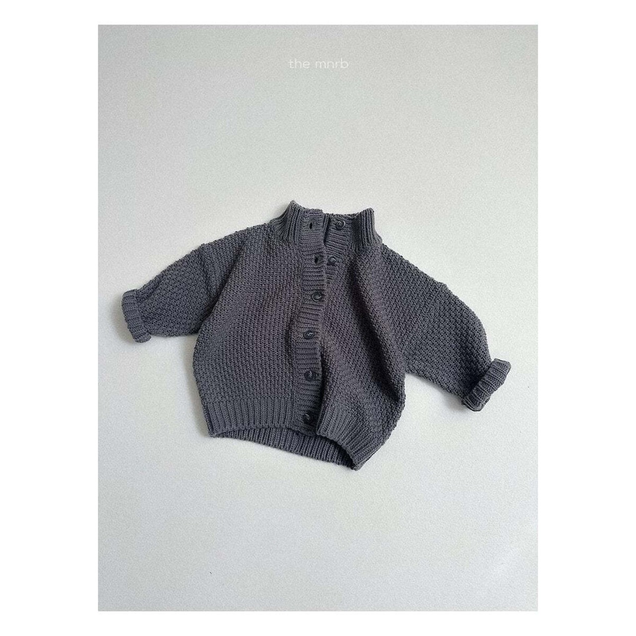 【取寄】minirobe ワッフルハイネックカーディガン｜冬服｜韓国子供服