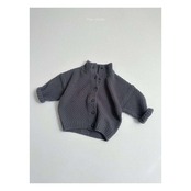 【取寄】minirobe ワッフルハイネックカーディガン｜冬服｜韓国子供服