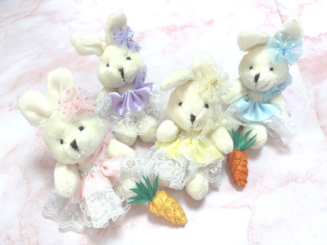 (レシピなし)【イースターうさちゃん&にんじん キット♪】ハワイアンリボンレイ