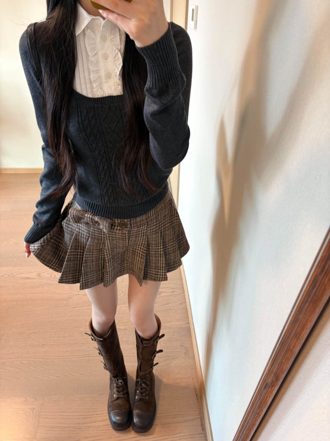 フェイクレイヤードブラウスニット LK1790