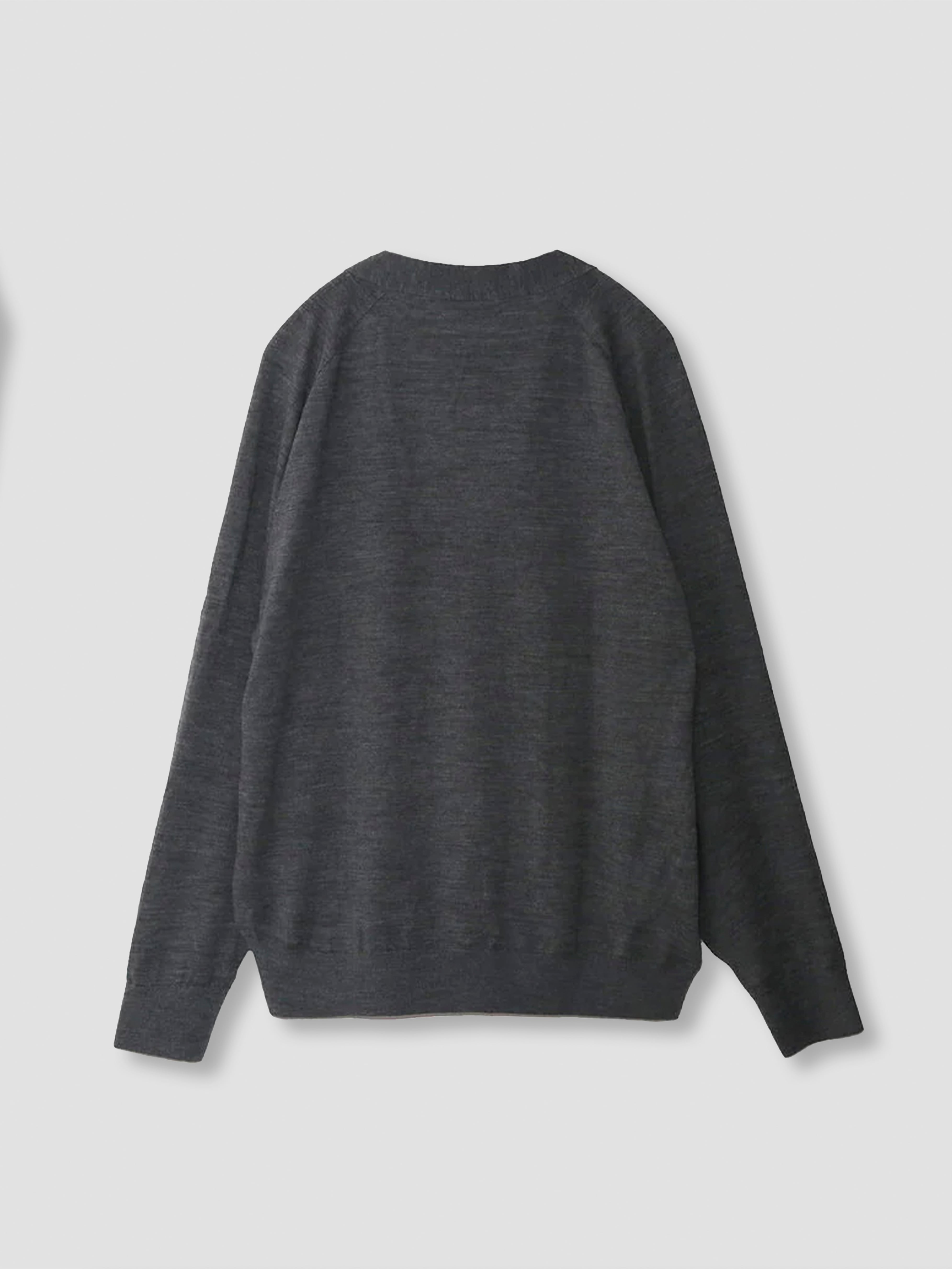 UMEDA 12GG Crew Neck Pullover GREY UM302-UPO12 | BEST PACKING STORE